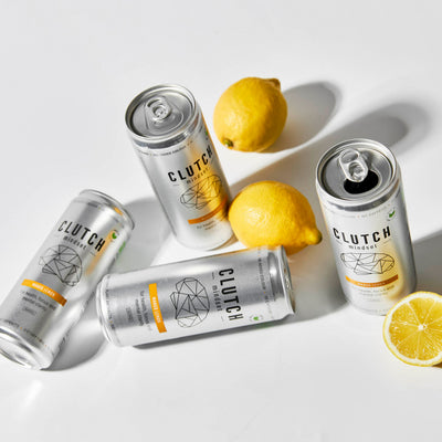 CLUTCH Mindset Mango Lemon caffeine-free focus drink with fresh lemons