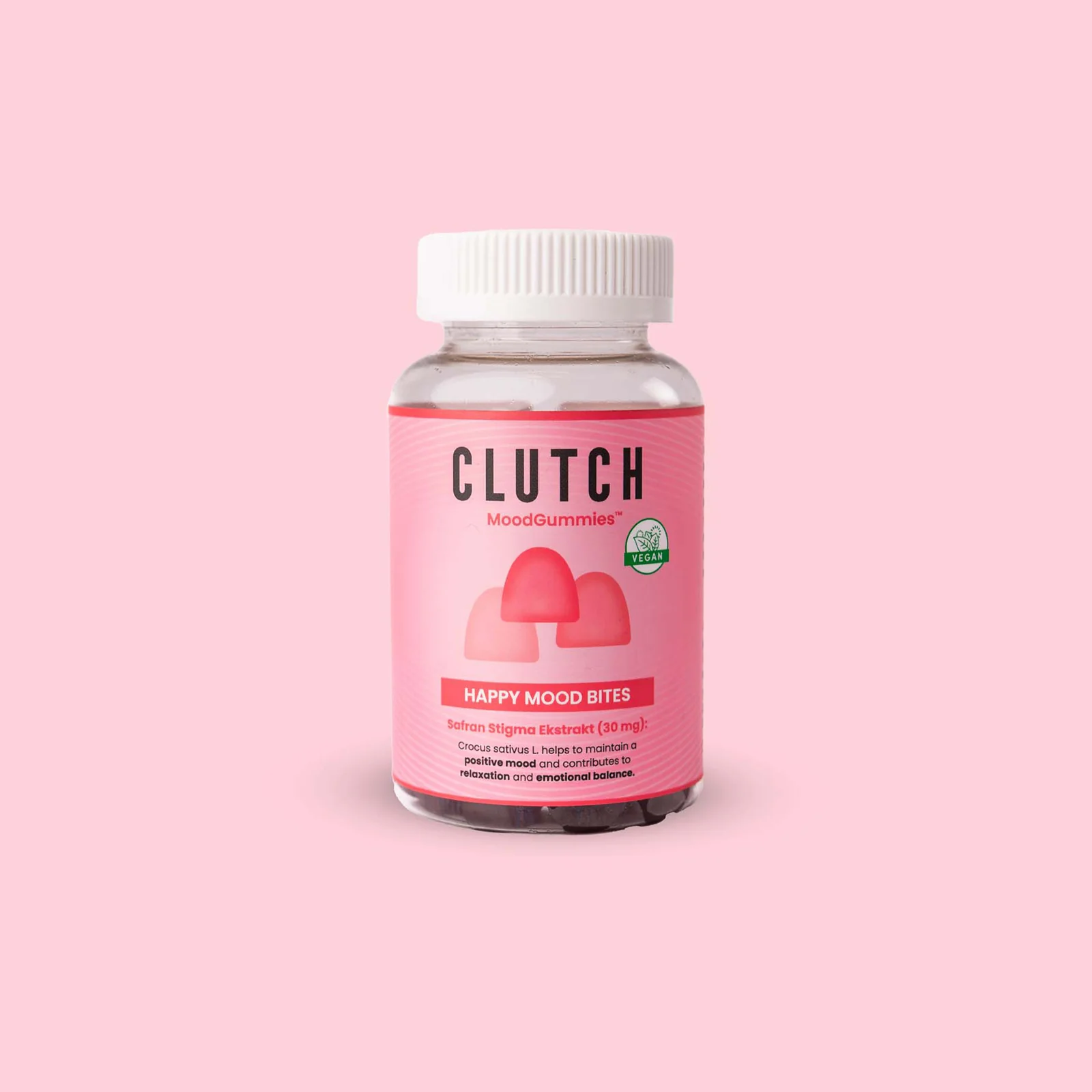 CLUTCH MoodGummies vegan saffron gummies with vitamin B6 for mood support
